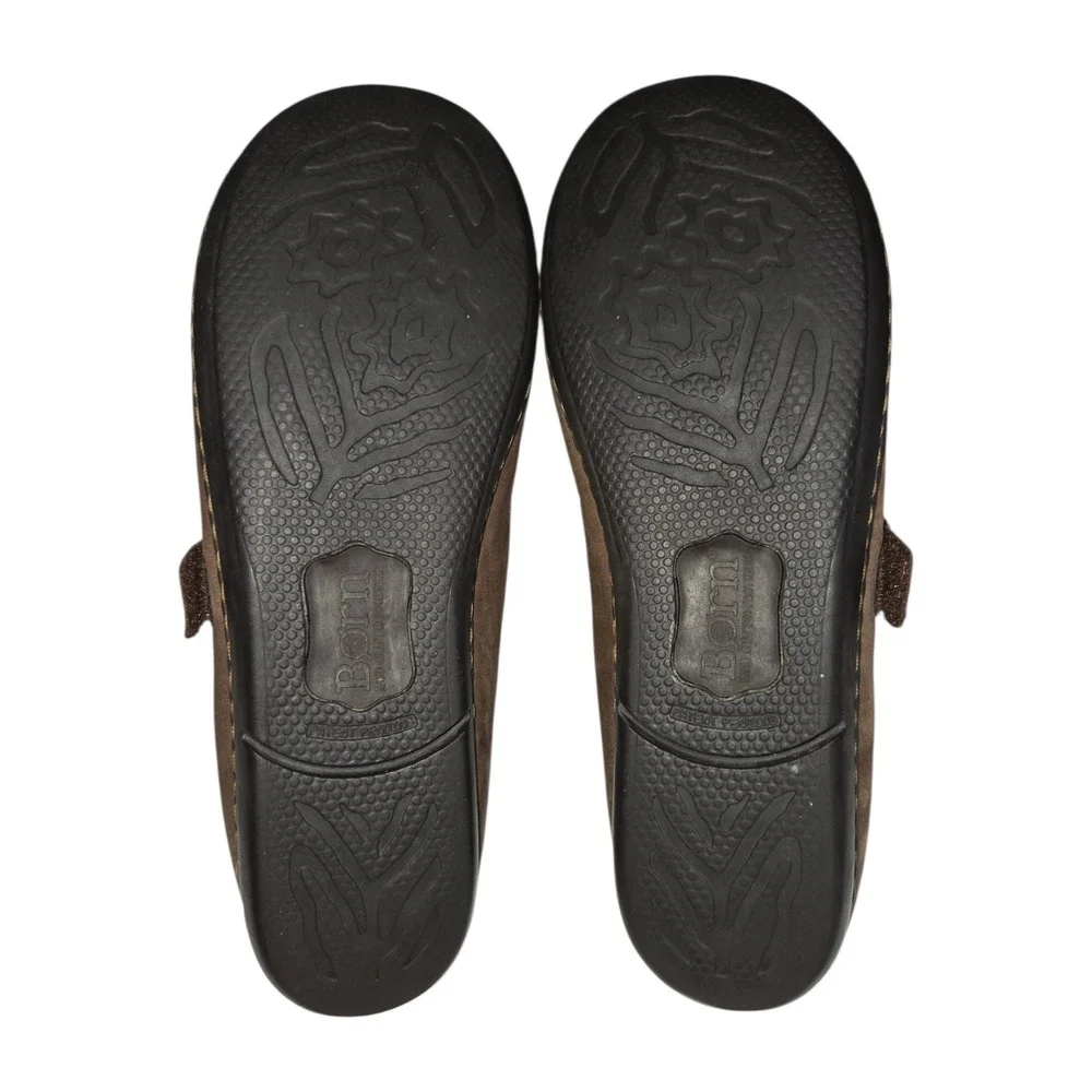 Born Flats Women 8.5 Brown W62145 Mary Jane Hook Loop Leather Comfort Shoes